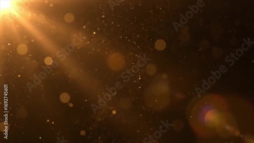 Golden light leaks and bokeh effects create a magical, dreamy atmosphere for holiday projects