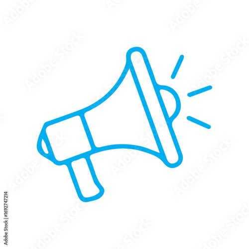 megaphone icon isolated on white