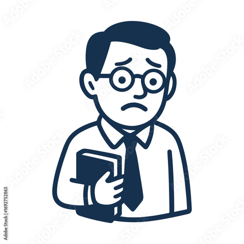 character emotion teacher sadness vector on white background
Vector character emotion