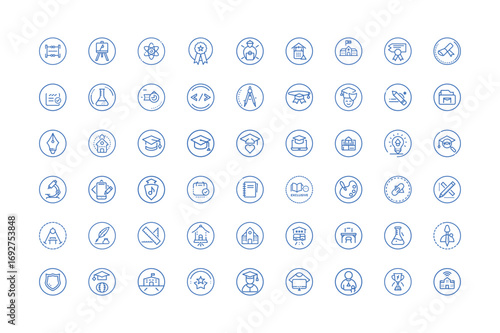 Vector art of assortment of science and research icons