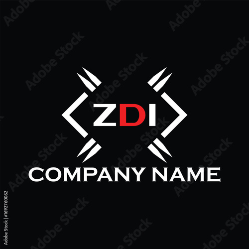 ZDI letter logo, ZDI letter logo design, ZDI monogram logo, ZDI corporate logo, ZDI creative logo