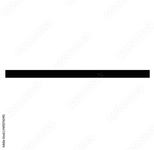 A Bold Black Line Stretching Across a Stark White Background - Simple Graphic Element
