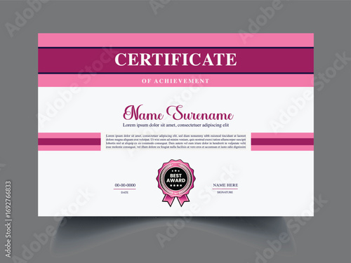 institution certificate design template