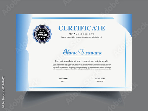 institution certificate design template