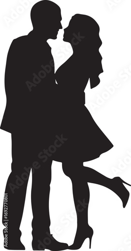 Couple Kissing Silhouette