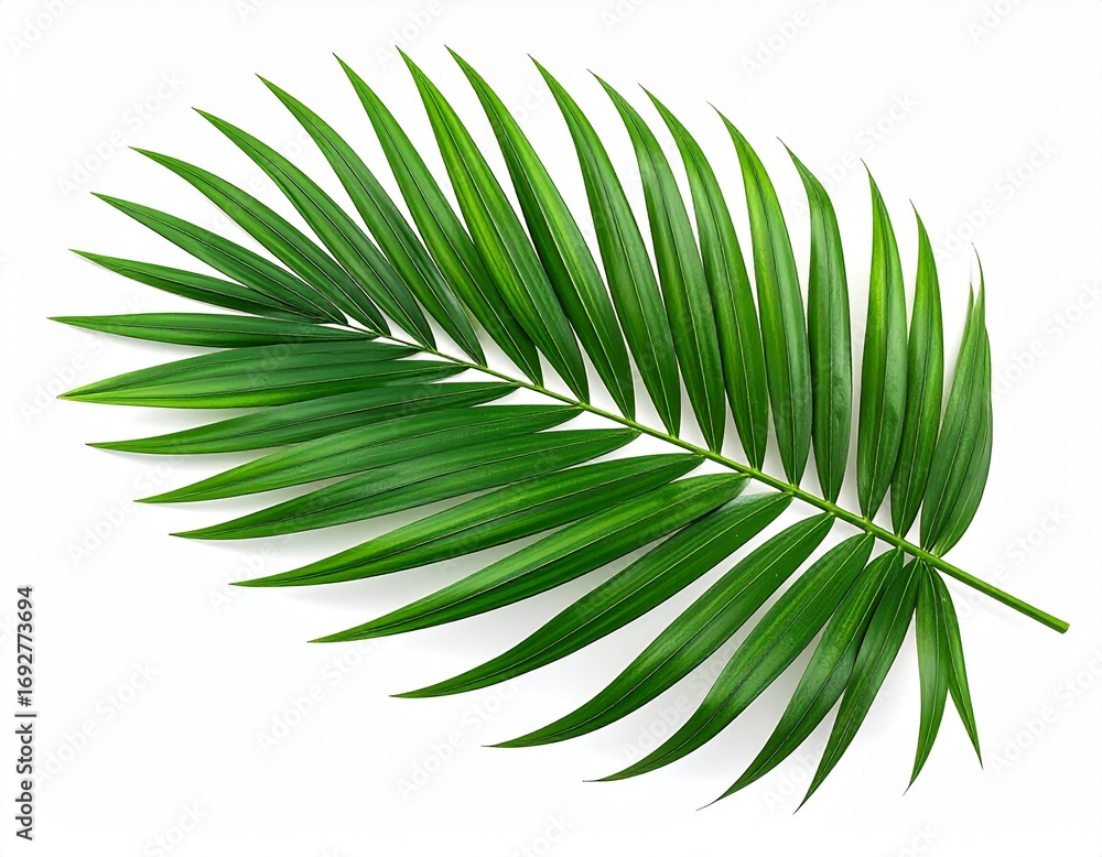 Fototapeta premium green leaf isolated on white