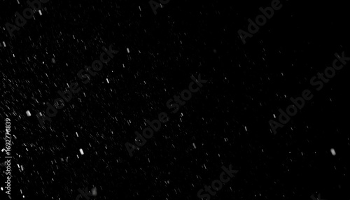 Fast Motion Blizzard Snow Streaks on Black Background