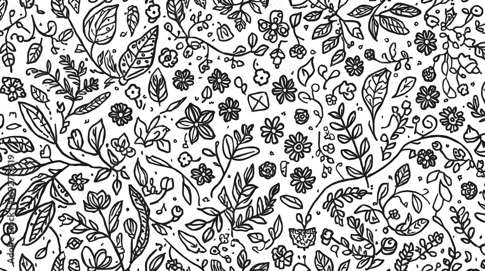 Fototapeta premium seamless floral pattern