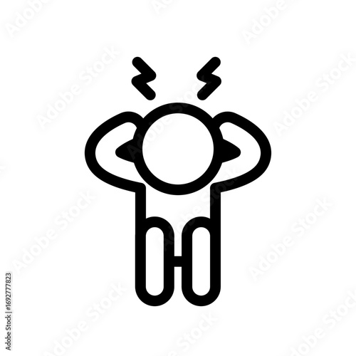 Disease and symptom icon. Headache