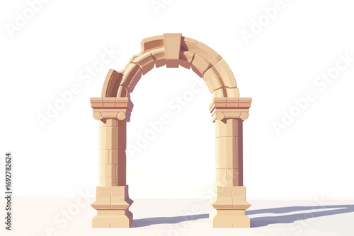 classical column arche isolated illustration