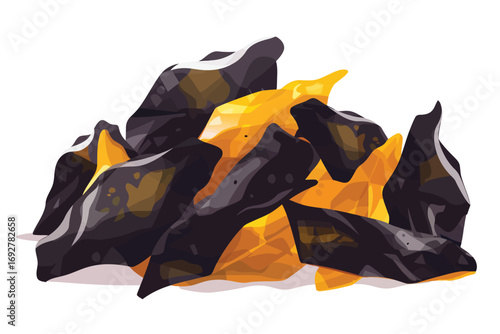 Dried seaweed snack isolated illustration