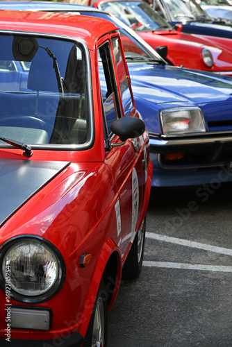 Details of beautiful retro cars