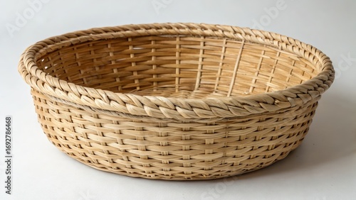 Natural woven basket with intricate design suitable for various uses