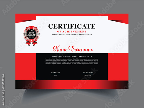 institution certificate design template