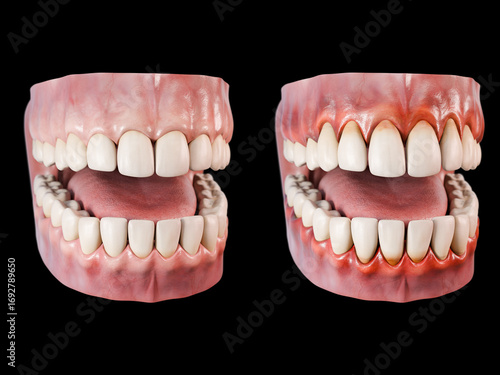 Fotografie 3d Illustration Of Periodontitis