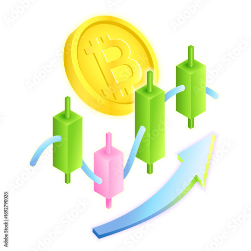 Cryptocurrencies value increase and profit growth