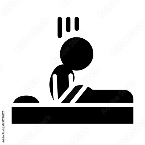 Disease and symptom solid style icon. Insomnia