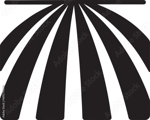 Sunlight Beams or Light Rays Icon isolated on white background