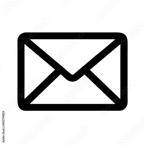 Bold Envelope Icon – Email and Message Communication Vector