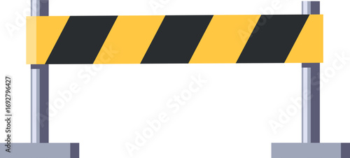 Safety road barrier vector illustration