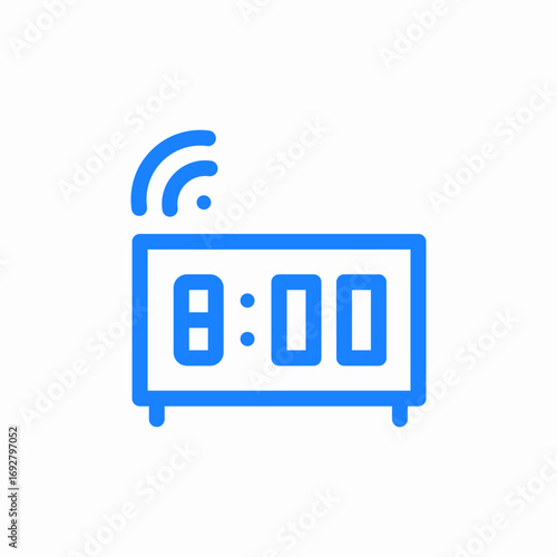 alarm clock wireless icon sign vector