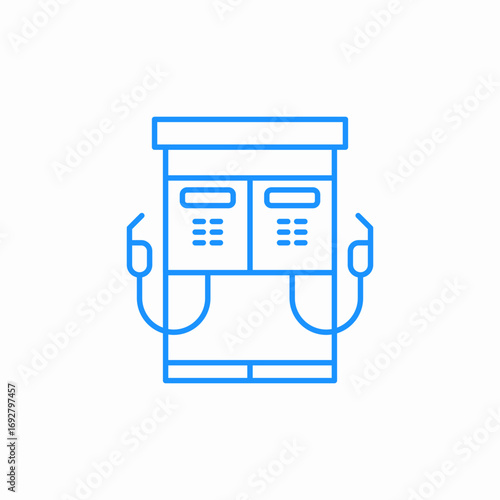 gas pump station icon sign vector