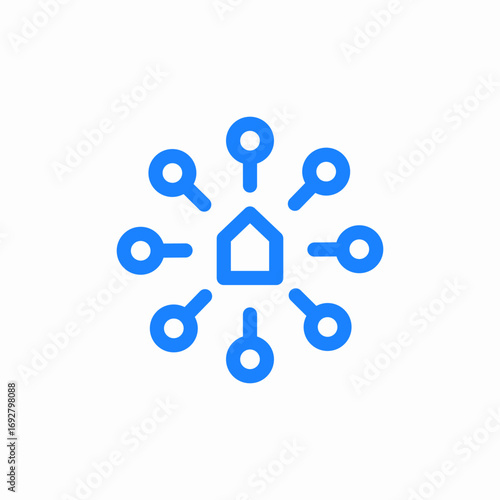 real estate neighbourhood icon sign vector