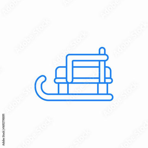 sled for snow icon sign vector