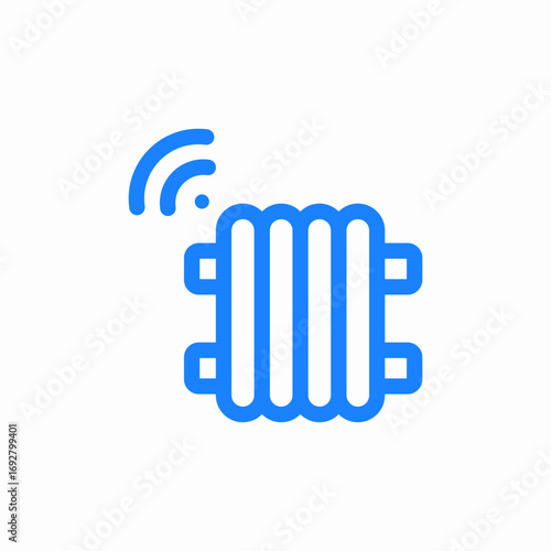 smart heating radiator icon sign vector