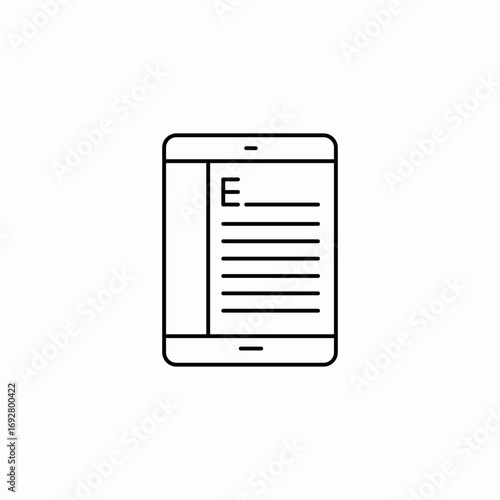smart tablet ebook icon sign vector