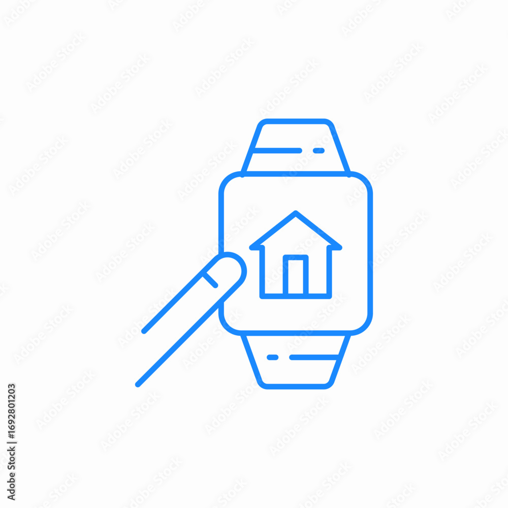 Obraz premium smart watch home page icon sign vector