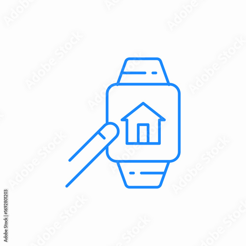 smart watch home page icon sign vector