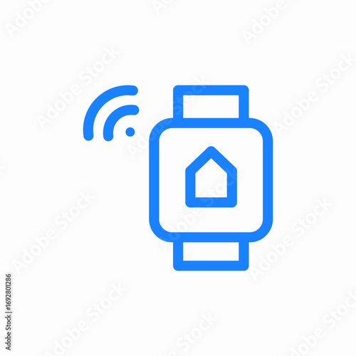 smart watches with smart home control icon sign vector