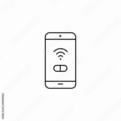 smartphone nfc payment icon sign vector