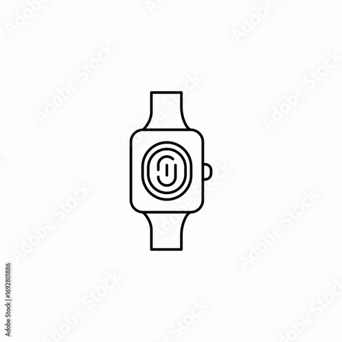 smartwatch heart rate icon sign vector