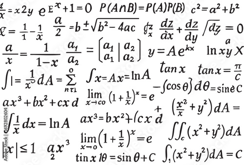 A collection of mathematical equations and expressions written in text form.