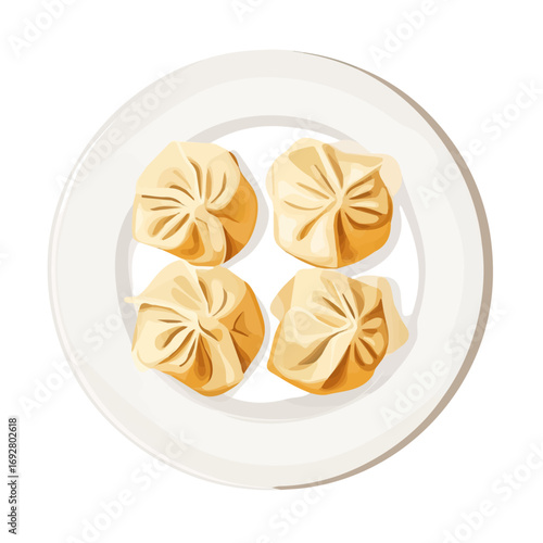 Manti, flat style 2D vector image, isolated on a white background