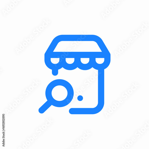 store search or product search in store icon sign vector