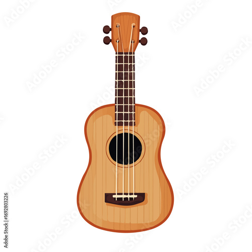 Ukulele Sound Hole, flat style 2D vector image, isolated on a white background