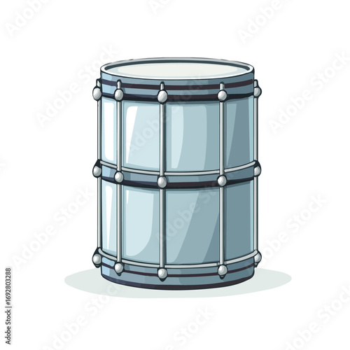 2D flat vector illustration of a Steel Drum in icon style, isolated on white background