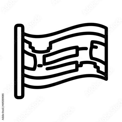 Waving flag with transparent background