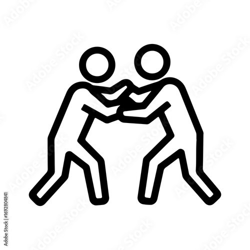 Wrestling match icon with transparent background