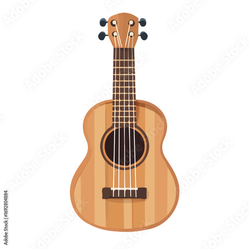 2D flat vector illustration of a Ukulele Sound Hole in icon style, isolated on white background