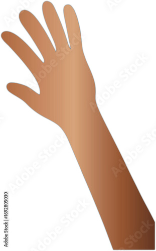 Copper Raised Arm Silhouette 