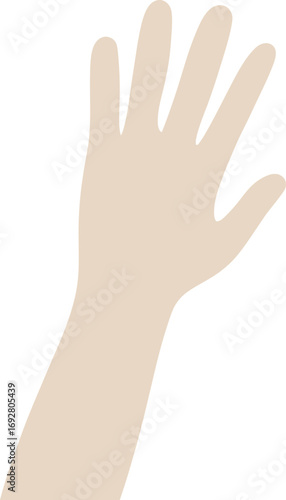 Illustration of a Raised Hand