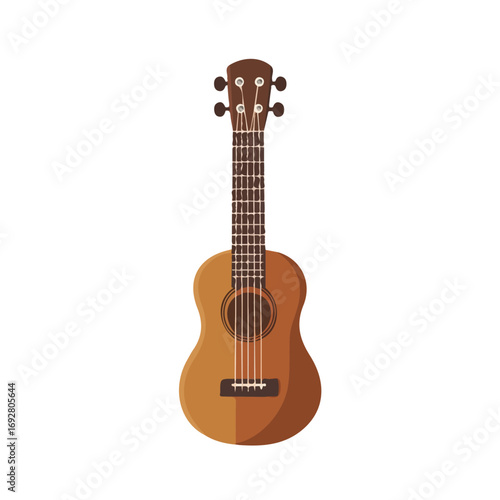 Ukulele Capo, flat style 2D vector image, isolated on a white background