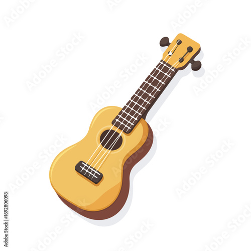 2D flat vector illustration of a Ukulele Capo in icon style, isolated on white background