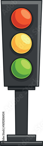 Traffic light roadsign vector illustration