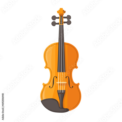 Minimal flat vector of a Violin Chin Rest, 2D icon-style illustration on white background
