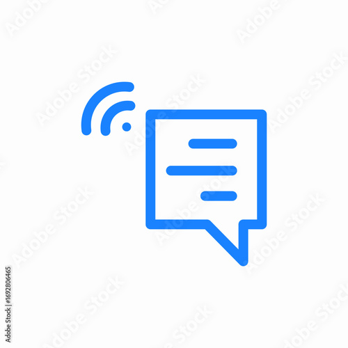 wireless chat messenger icon sign vector